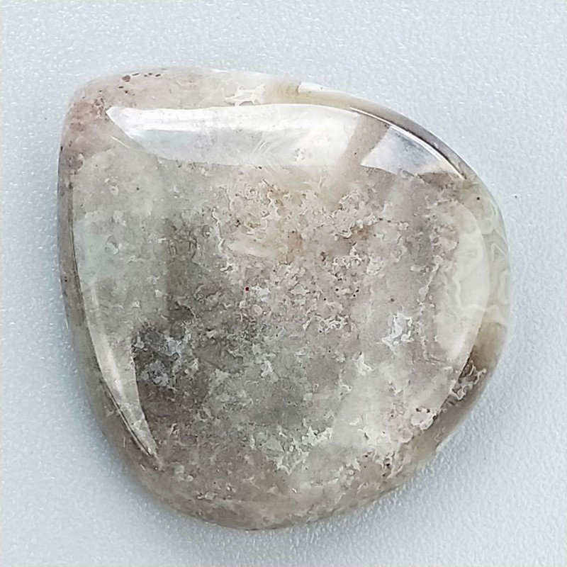 Cabochon di Agata Crazy Lace Naturale Goccia, Piatto e Liscio, 24x21 mm, 4,59 g, Fatto a Mano