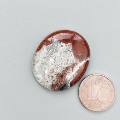 Agata Crazy Lace Naturale Forma Ovale Piatto Cabochon Liscio Fatto a Mano 23X21mm 5,92gm 1pz