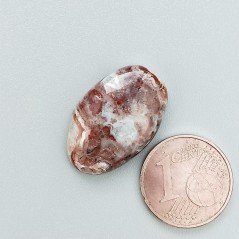 Agata Crazy Lace Naturale Forma Ovale Piatto Cabochon Liscio Fatto a Mano 21X14mm 2,40gm 1pz