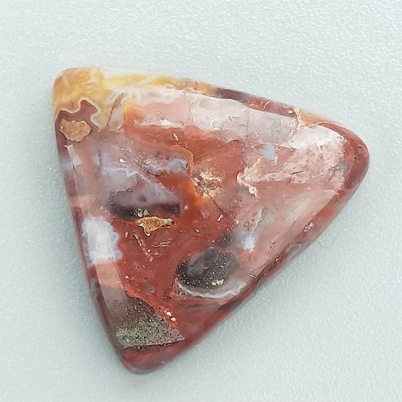 Agata Crazy Lace Naturale Forma Triangolo Piatto Cabochon Liscio Fatto a Mano 22X21mm 4,00gm 1pz Agata Crazy Lace Naturale Forma Triangolo Piatto Cabochon Liscio Fatto a Mano 22X21mm 4,00gm 1pz