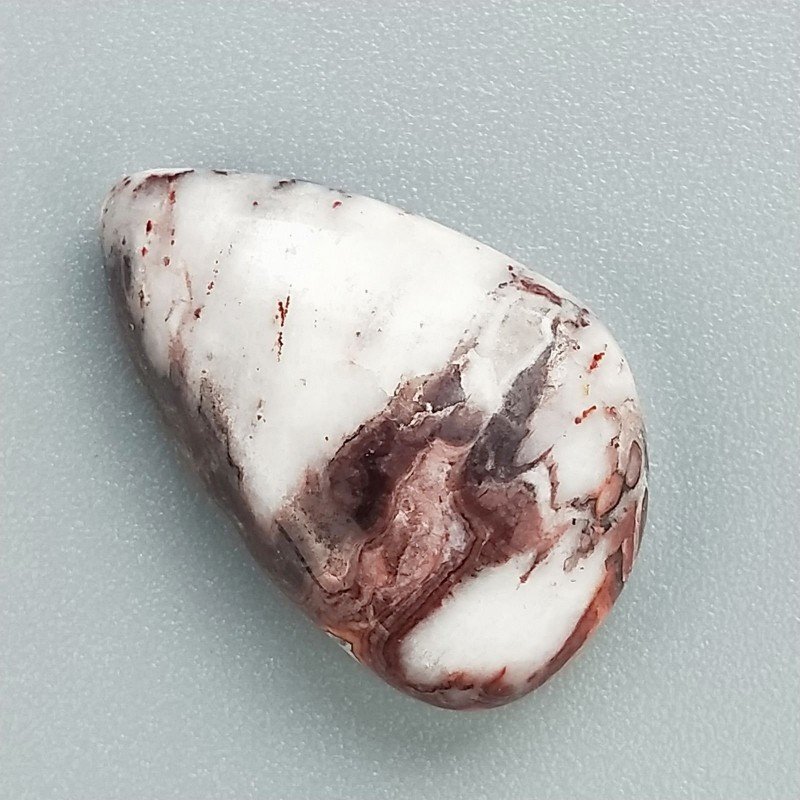 Cabochon di Agata Crazy Lace Naturale Fantasia, Piatto e Liscio, 23x14 mm, 2,90 g, Fatto a Mano