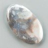 Agata Fossile Grigio Naturale Forma Ovale Piatto Cabochon Liscio Fatto a Mano 39X23X5mm 8,00gm 1pz