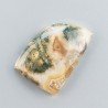Agata Muschiata Naturale Forma Fantasia Piatto Cabochon Liscio Fatto a Mano 31X21mm 6,92gm 1pz