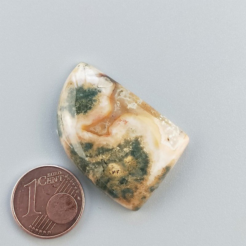 Agata Muschiata Naturale Forma Fantasia Piatto Cabochon Liscio Fatto a Mano 31X21mm 6,92gm 1pz Agata Muschiata Naturale Forma Fantasia Piatto Cabochon Liscio Fatto a Mano 31X21mm 6,92gm 1pz