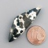 Agata Muschiata Naturale Forma Fantasia Piatto Cabochon Liscio Fatto a Mano 40X14mm 4,24gm 1pz