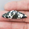 Agata Muschiata Naturale Forma Fantasia Piatto Cabochon Liscio Fatto a Mano 40X14mm 4,24gm 1pz