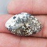 Agata Muschiata Naturale Forma Fantasia Piatto Cabochon Liscio Fatto a Mano 29X18mm 4,35gm 1pz