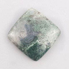 Agata Muschiata Naturale Forma Rettangolare Piatto Cabochon Liscio Fatto a Mano 23X22X06mm 6,10gm 1pz