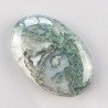Agata Muschiata Naturale Forma Ovale Piatto Cabochon Liscio Fatto a Mano 29X19X06mm 5,45gm 1pz