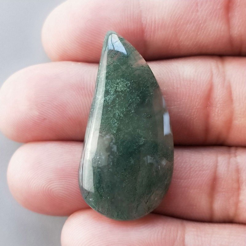 Agata Muschiata Naturale Forma Fantasia Piatto Cabochon Liscio Fatto a Mano 38X19X05mm 5,74gm 1pz Agata Muschiata Naturale Forma Fantasia Piatto Cabochon Liscio Fatto a Mano 38X19X05mm 5,74gm 1pz