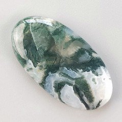 Agata Muschiata Naturale Forma Ovale Piatto Cabochon Liscio Fatto a Mano 33X17X04mm 4,83gm 1pz
