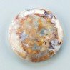 Agata Radice di Palma Naturale Forma Tondo Piatto Cabochon Liscio Fatto a Mano 30mm 9.18gm 1pz
