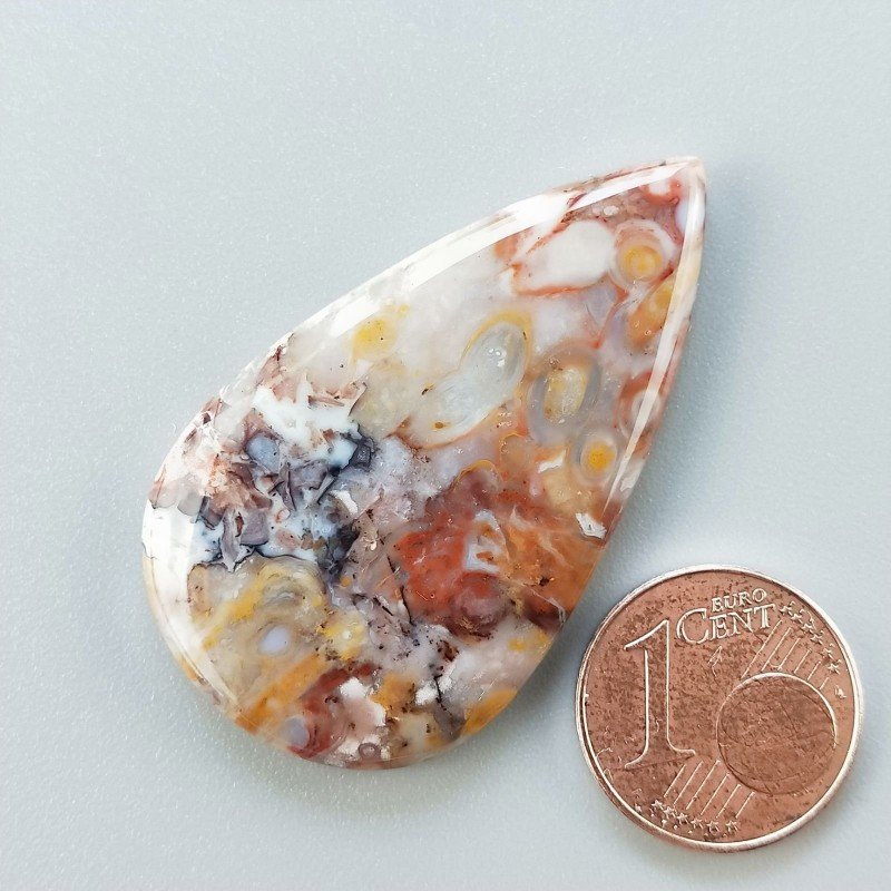 Agata Radice di Palma Naturale Forma Goccia Piatto Cabochon Liscio Fatto a Mano 42X24mm 7.69gm 1pz Agata Radice di Palma Naturale Forma Goccia Piatto Cabochon Liscio Fatto a Mano 42X24mm 7.69gm 1pz