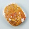 Agata Radice di Palma Naturale Forma Cuscino Piatto Cabochon Liscio Fatto a Mano 31X26mm 8.14gm 1pz