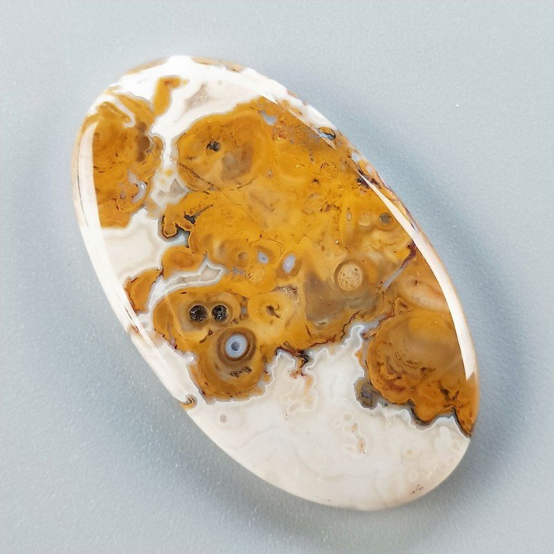Agata Radice di Palma Naturale Forma Ovale Piatto Cabochon Liscio Fatto a Mano 43X25mm 10.89gm 1pz Agata Radice di Palma Naturale Forma Ovale Piatto Cabochon Liscio Fatto a Mano 43X25mm 10.89gm 1pz