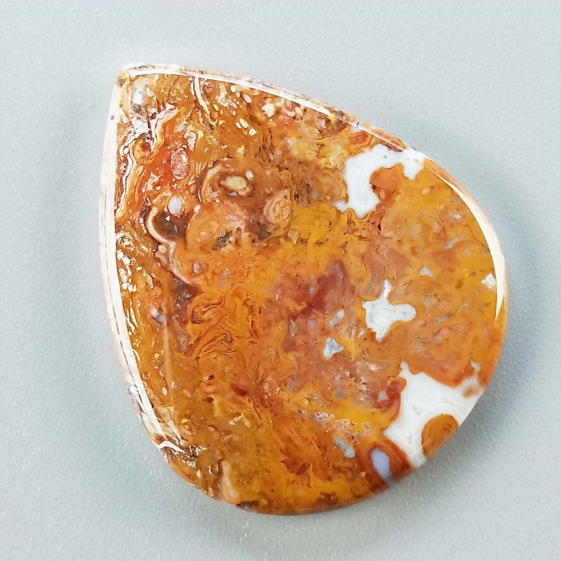 Agata Radice di Palma Naturale Forma Goccia Piatto Cabochon Liscio Fatto a Mano 35X28mm 5.83gm 1pz Agata Radice di Palma Naturale Forma Goccia Piatto Cabochon Liscio Fatto a Mano 35X28mm 5.83gm 1pz