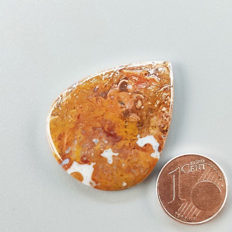 Agata Radice di Palma Naturale Forma Goccia Piatto Cabochon Liscio Fatto a Mano 35X28mm 5.83gm 1pz Agata Radice di Palma Naturale Forma Goccia Piatto Cabochon Liscio Fatto a Mano 35X28mm 5.83gm 1pz
