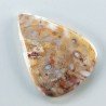 Agata Radice di Palma Naturale Forma Goccia Piatto Cabochon Liscio Fatto a Mano 36X27mm 7.19gm 1pz