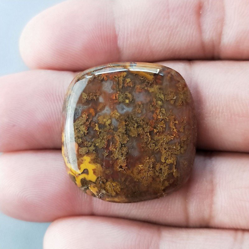 Agata Pennacchio Naturale Forma Cuscino Piatto Cabochon Liscio Fatto a Mano 28X27X5mm 8,00gm 1pz Agata Pennacchio Naturale Forma Cuscino Piatto Cabochon Liscio Fatto a Mano 28X27X5mm 8,00gm 1pz