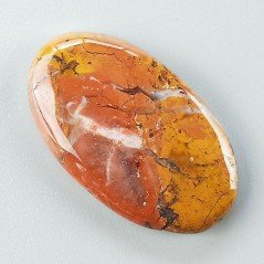 Agata Pennacchio Naturale Forma Ovale Piatto Cabochon Liscio Fatto a Mano 37X21X5mm 7,23gm 1pz