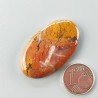 Agata Pennacchio Naturale Forma Ovale Piatto Cabochon Liscio Fatto a Mano 37X21X5mm 7,23gm 1pz