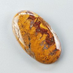 Agata Pennacchio Naturale Forma Ovale Piatto Cabochon Liscio Fatto a Mano 38X22X6mm 9,49gm 1pz