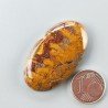 Agata Pennacchio Naturale Forma Ovale Piatto Cabochon Liscio Fatto a Mano 38X22X6mm 9,49gm 1pz