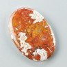 Agata Pennacchio Naturale Forma Ovale Piatto Cabochon Liscio Fatto a Mano 40X28X5mm 10,02gm 1pz