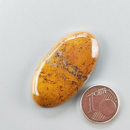 Agata Pennacchio Naturale Forma Ovale Piatto Cabochon Liscio Fatto a Mano 37X20X5mm 8,32gm 1pz