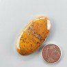 Agata Pennacchio Naturale Forma Ovale Piatto Cabochon Liscio Fatto a Mano 37X20X5mm 8,32gm 1pz