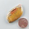 Agata Pennacchio Naturale Forma Fantasia Piatto Cabochon Liscio Fatto a Mano 34X17X5mm 5,16gm 1pz