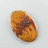 Agata Pennacchio Naturale Forma Ovale Piatto Cabochon Liscio Fatto a Mano 40X26X4mm 8,39gm 1pz