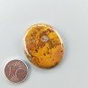 Agata Pennacchio Naturale Forma Ovale Piatto Cabochon Liscio Fatto a Mano 32X27X4mm 7,45gm 1pz