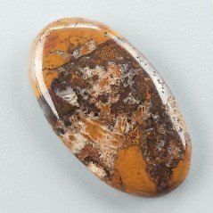 Agata Pennacchio Naturale Forma Ovale Piatto Cabochon Liscio Fatto a Mano 39X22X5mm 7,85gm 1pz