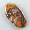 Agata Pennacchio Naturale Forma Ovale Piatto Cabochon Liscio Fatto a Mano 39X22X5mm 7,85gm 1pz