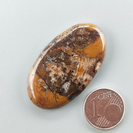 Agata Pennacchio Naturale Forma Ovale Piatto Cabochon Liscio Fatto a Mano 39X22X5mm 7,85gm 1pz