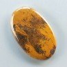 Agata Pennacchio Naturale Forma Ovale Piatto Cabochon Liscio Fatto a Mano 33X20X4mm 6,59gm 1pz