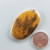 Agata Pennacchio Naturale Forma Ovale Piatto Cabochon Liscio Fatto a Mano 33X20X4mm 6,59gm 1pz