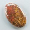 Agata Pennacchio Naturale Forma Ovale Piatto Cabochon Liscio Fatto a Mano 33X21X5mm 6,81gm 1pz