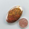 Agata Pennacchio Naturale Forma Ovale Piatto Cabochon Liscio Fatto a Mano 33X21X5mm 6,81gm 1pz