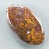 Agata Pennacchio Naturale Forma Ovale Piatto Cabochon Liscio Fatto a Mano 18X33X5mm 6,24gm 1pz