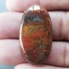 Agata Pennacchio Naturale Forma Ovale Piatto Cabochon Liscio Fatto a Mano 35X19X5mm 6,70gm 1pz
