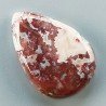 Agata Pennacchio Naturale Forma Goccia Piatto Cabochon Liscio Fatto a Mano 30X21X5mm 5,76gm 1pz