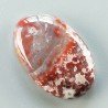Agata Pennacchio Naturale Forma Ovale Piatto Cabochon Liscio Fatto a Mano 27X18X5mm 5,23gm 1pz