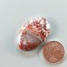 Agata Pennacchio Naturale Forma Ovale Piatto Cabochon Liscio Fatto a Mano 27X18X5mm 5,23gm 1pz