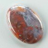 Agata Pennacchio Naturale Forma Ovale Piatto Cabochon Liscio Fatto a Mano 30X21X5mm 6,19gm 1pz