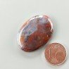 Agata Pennacchio Naturale Forma Ovale Piatto Cabochon Liscio Fatto a Mano 30X21X5mm 6,19gm 1pz