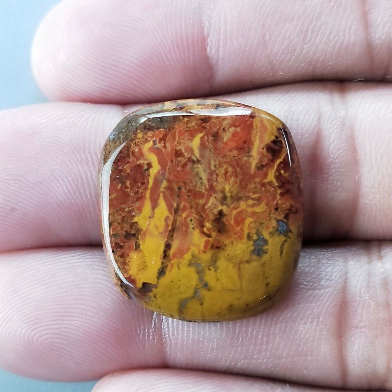 Agata Pennacchio Naturale Forma Cuscino Piatto Cabochon Liscio Fatto a Mano 24X22X4mm 4,90gm 1pz Agata Pennacchio Naturale Forma Cuscino Piatto Cabochon Liscio Fatto a Mano 24X22X4mm 4,90gm 1pz