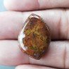 Agata Pennacchio Naturale Forma Fantasia Piatto Cabochon Liscio Fatto a Mano 25X18X6mm 4,65gm 1pz