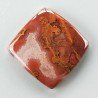 Agata Pennacchio Naturale Forma Quadrato Piatto Cabochon Liscio Fatto a Mano 21X21X4mm 4,03gm 1pz